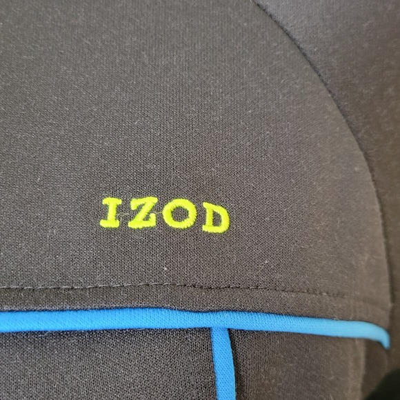 IZOD Movement Track Jacket Womens Medium Zip Blue Black Activewear Pockets - Picture 3 of 12